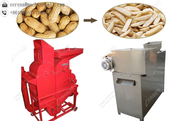 Peanut Shelling and Cutting Machine